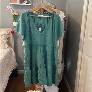 Universal Thread Teal V-Neck Dress